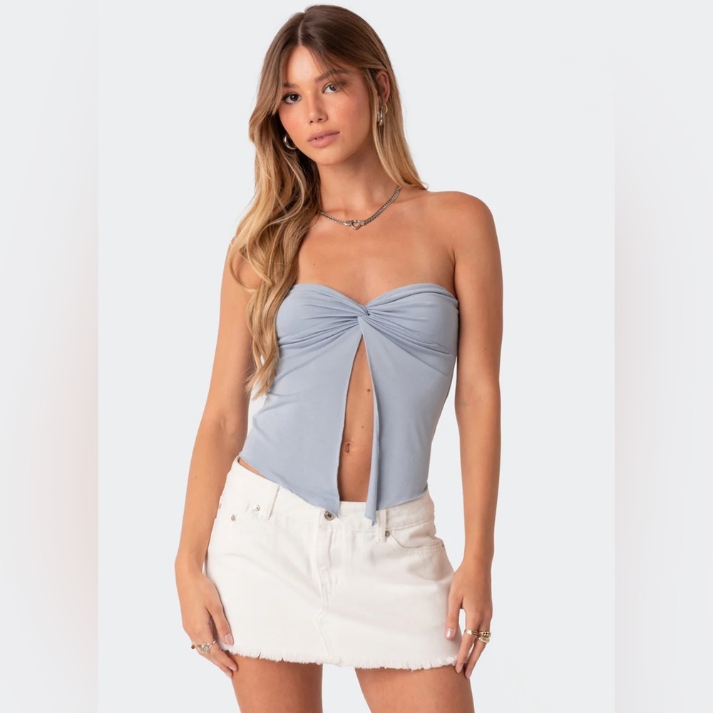 Edikted Twisted Split Front Tube Top